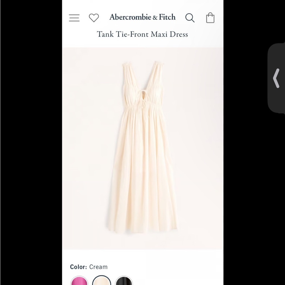 ISO Abercrombie & Fitch tank front tie dress